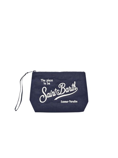 Pochette Aline Soft Line in lino Blu Mc2 Saint Barth | ALI005101285L